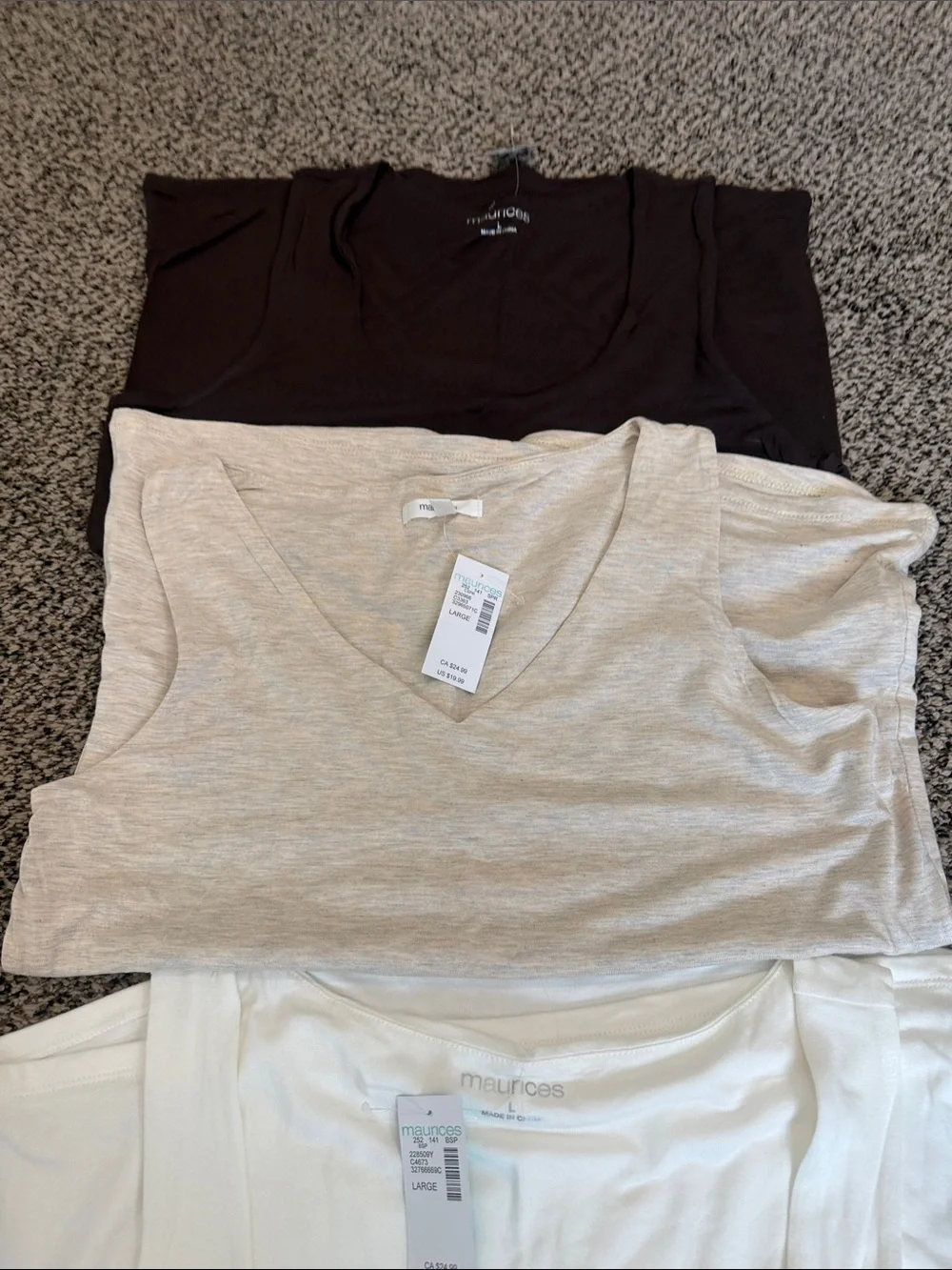 Classic double lined Tank Tops - Brown, Oatmeal, White - Picture 5 of 5